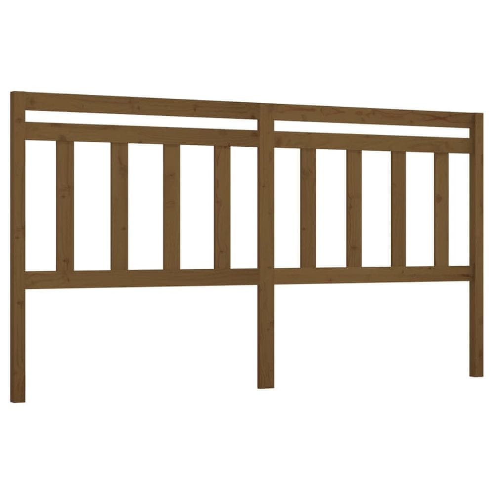 Vidaxl Čelo postele, medovo hnedá 206x4x100 cm, masívne borovicové drevo